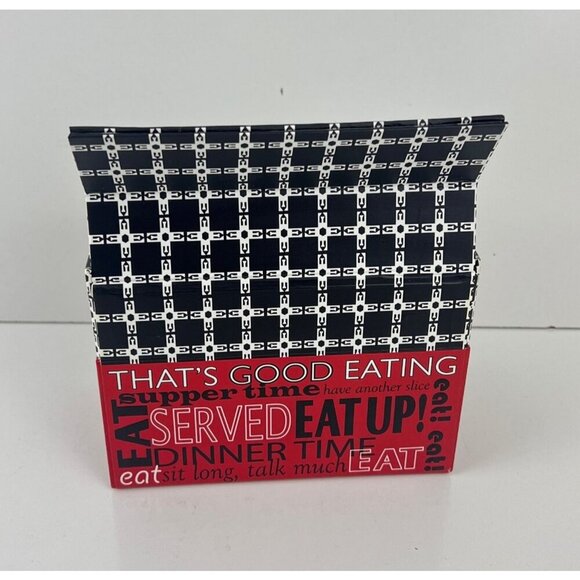 Lang Recipe Box File Red "Let's Eat" Current Vintage Recipe Cards Storage Perfec - Picture 6 of 10